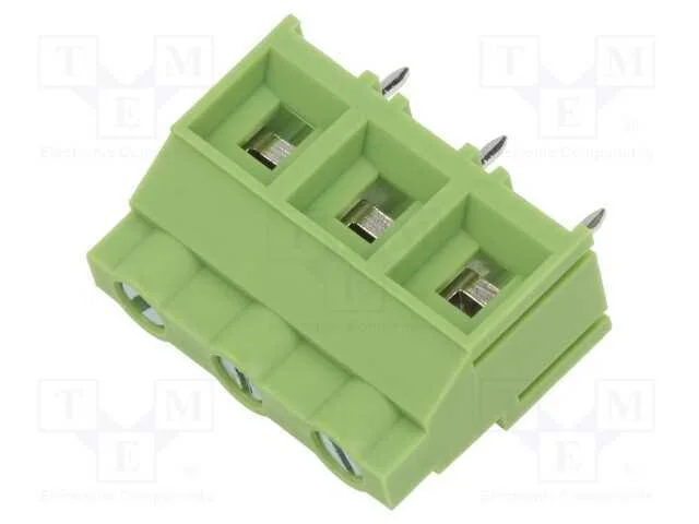 PCB bloco terminal, angulares 90, 9,52mm, faixas:.