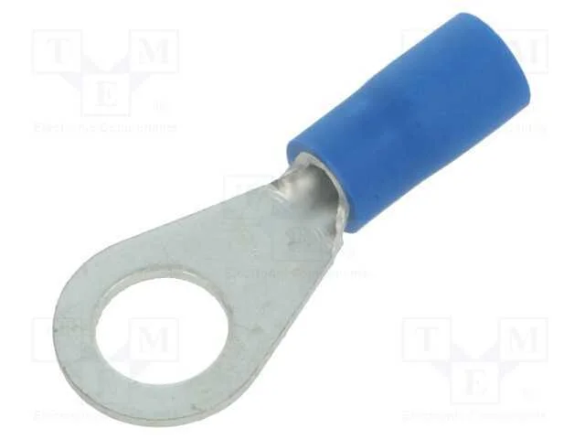 Terminal: de Olhal, M6, : 6,5mm, 1&divide;2,5mm2, Cerrar, com Cabo, Azul