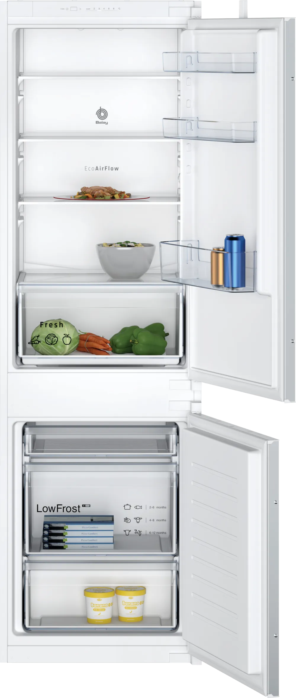 Built-In Combination Refrigerator 3kie711s 267l - Balay