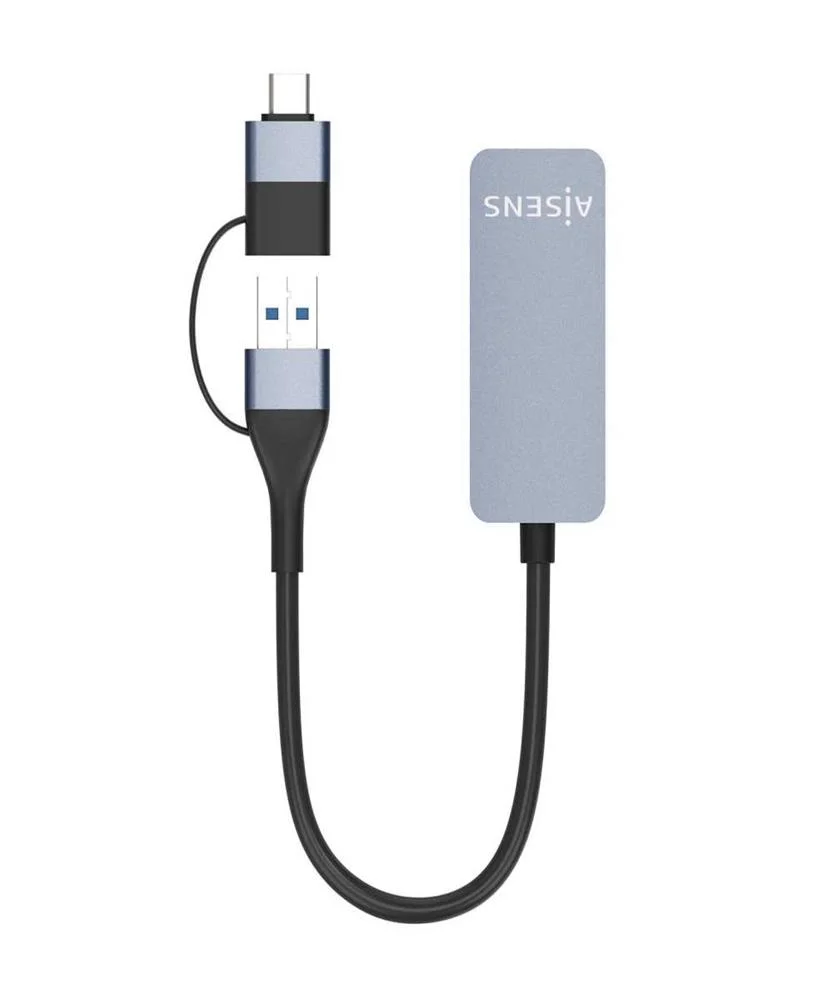 Placa de Rede Externa Rj45 Usb-A+Usb-C 15cm - Aisens