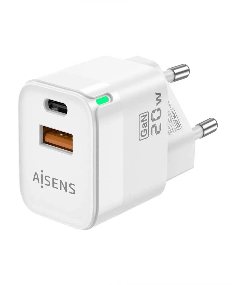 Cargador Gan de Pared Aisens Asch-20w2p002-W/ 1xu.