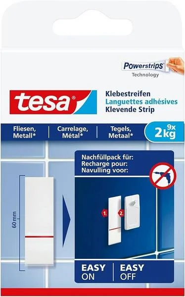 Tesa Klebestreifen Fliesen & Metall Bis 2kg             9st.