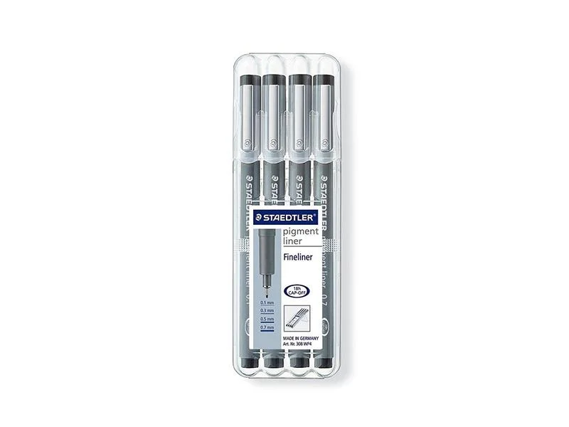Marcador Staedtler Preto 4 Unidades