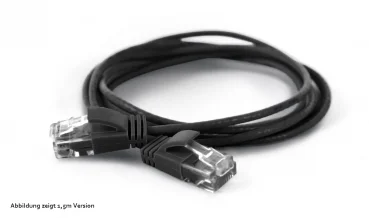 Wantec Patch Cabo Utp Cat6a D=2,8mm 0,20m Preto