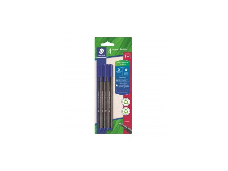 Staedtler Fineliner Triplus Blau 4er-Set Retail