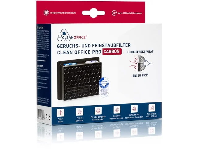 Clean Office Drucker Feinstaubfilter Carbon 150x120x50mm 1er