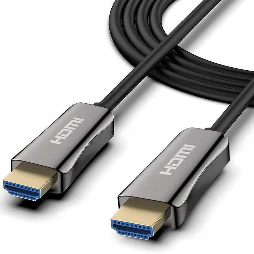 Cabo de fibra &oacute;tica ativa 4k Uhd Hdmi 2.0 75m