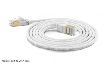 Wantec Patchkabel Sstp Cat7 Ste. Cat6a D=4mm    1,50m Wei&szlig;