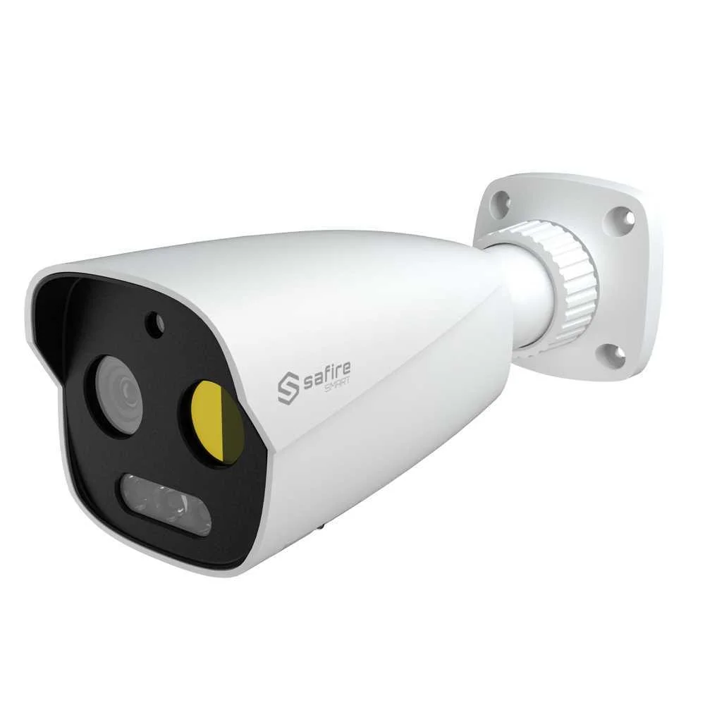 C&acirc;mara T&eacute;rmica Dual Bullet Ip Safire Smart - Sensor T&eacute;rmico 256x192 Vox  Lente 3.2 Mm - Sensor &Oacute;pti