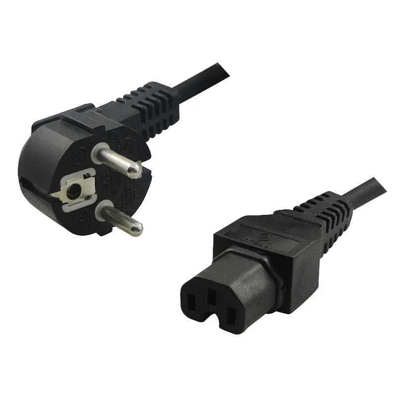 Logilink Warmger&auml;te Netzkabel Schukon.90&deg; Auf C15 Gerade,2m