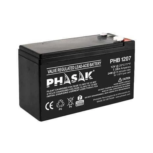 Bateria Phasak 12v 7,2 Amp