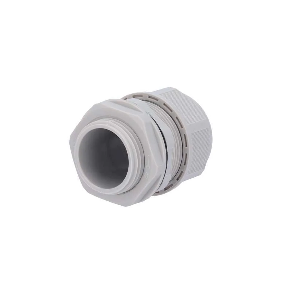 Encaixe Imperme&aacute;vel - Pl&aacute;stico - Di&acirc;metro 18~25mm - Ip68 - Cor Cinza
