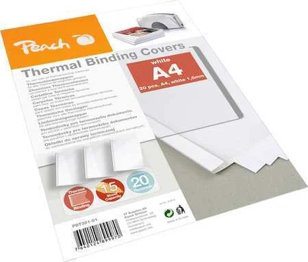 Peach Thermobindemappen  Weiss F&uuml;r 15  Bl&auml;tter A4       20pk