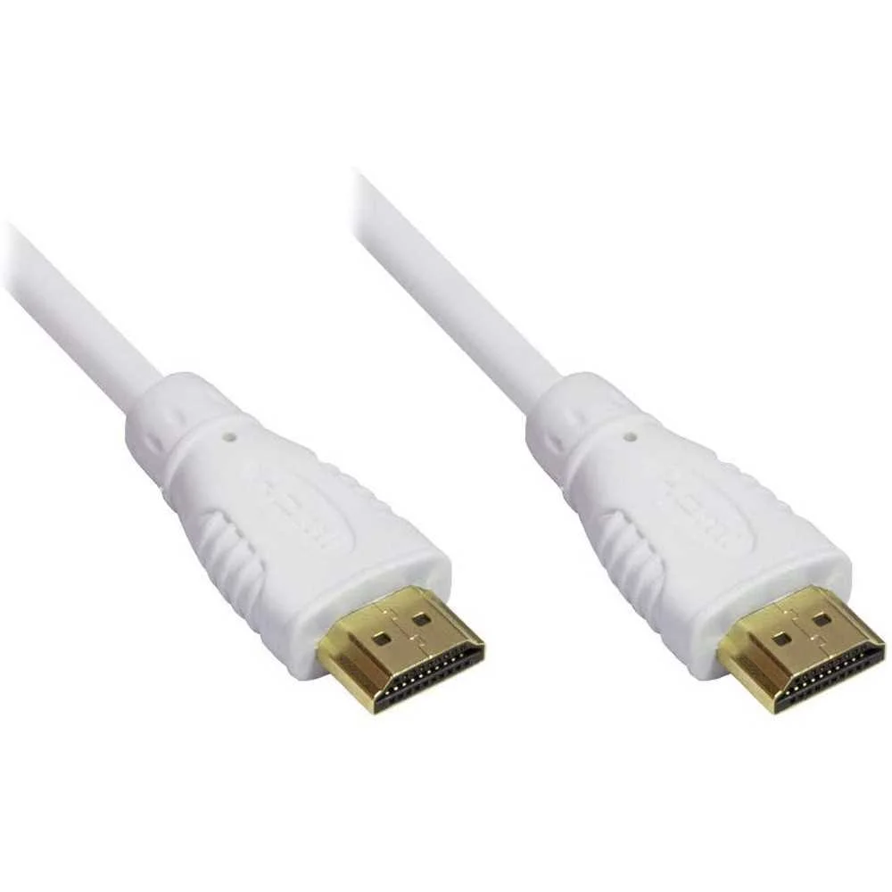 Techly Hdmi High Speed Kabel Mit Ethernet, M/M, 0.5m, Wei&szlig;