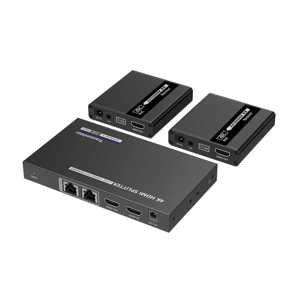 Repartidor-Extensor Hdmi 1x2 - 1 Transmissor / 2 Recetores - Resolu&ccedil;&atilde;o At&eacute; 4k@30hz - Alcance At&eacute; 70m