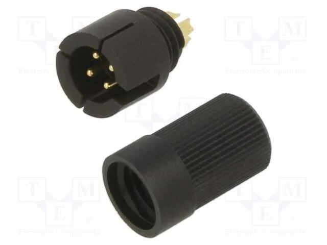 Conector: Redondos, 719, 60v, Pin: 4, Ficha, Macho, Solda, com Cabo