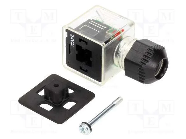 Conector: de v&aacute;lvulas, ficha, formato A, 18mm, f&ecirc;.