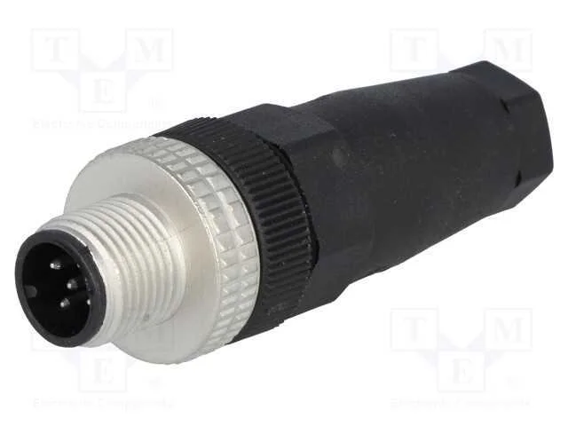 Ficha, M12, Pin: 5, Macho, C&oacute;digo A-Devicenet / Canopen, com Cabo