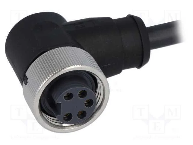 Ficha, 7/8", 1,5m, F&ecirc;mea, Pin: 5, Angulares 90, com Cabo