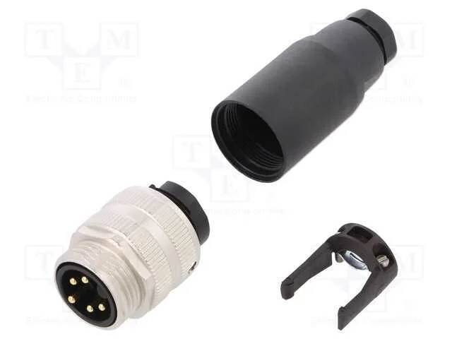 Ficha, 7/8", Macho, Pin: 5, Simples, com Cabo, 9a, Ip67, 250v, 6&divide;8mm