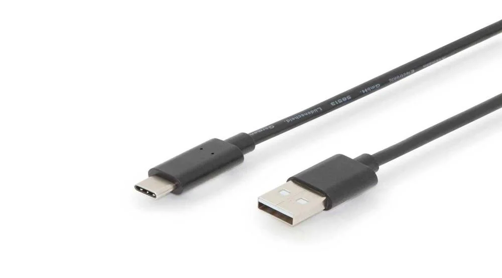 Digitus Anschlusskabel Usb Typc -> a      St/St 3.0m Schwarz