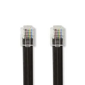 Nedis Tcgl90300bk10 Cabo Telef&oacute;nico 1 M Preto