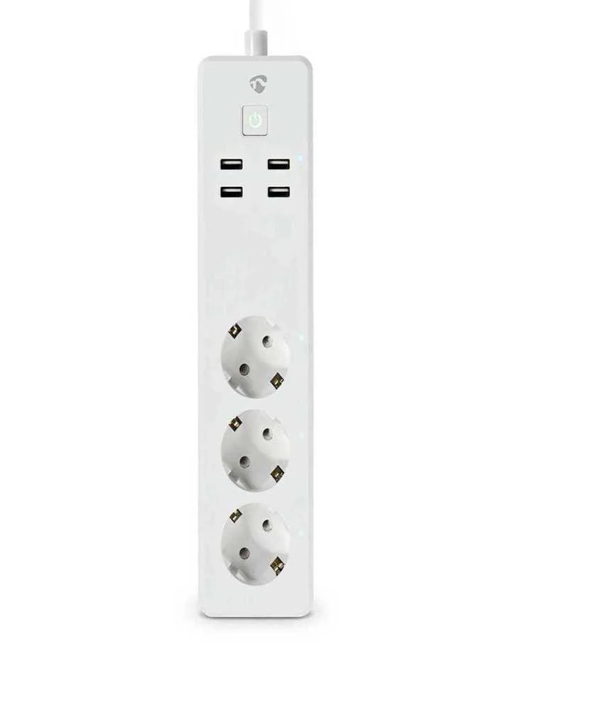 R&eacute;gua Nedis Smartlife Power Strip Wi-Fi | 16 a | 3680 W | 1.80 M | Branco
