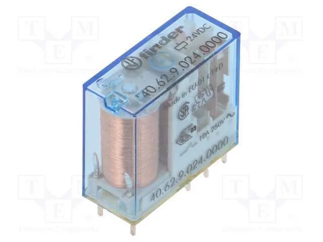 Rel&eacute;: Eletromagn&eacute;tico, Dpdt, Ubobina : 6vdc, Icontactos Max: 20a