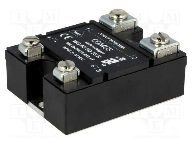 Rel&eacute;: Semicondutores, Ucoma: 3&divide;32vdc, 25a, 24&divide;280vac, -20&divide;80c