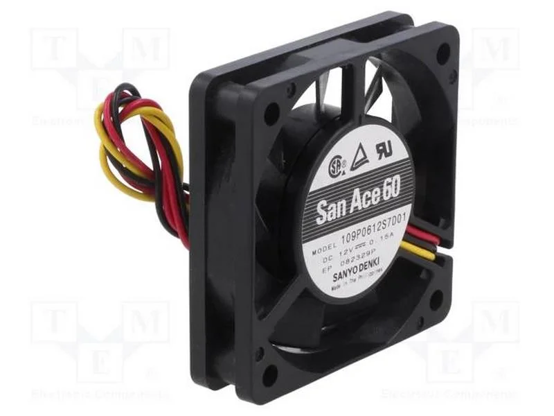 Ventilador: DC, transversal, 12VDC, 60x60x15mm, 2.