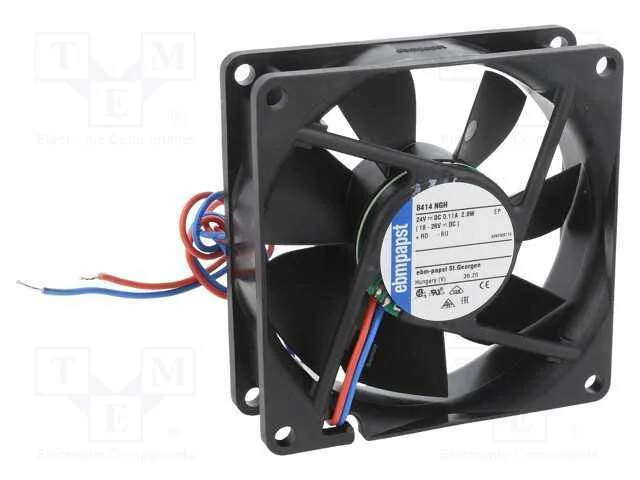 Ventilador: Dc, Transversal, 24vdc, 80x80x25mm, 78,8m3/H, 32dba