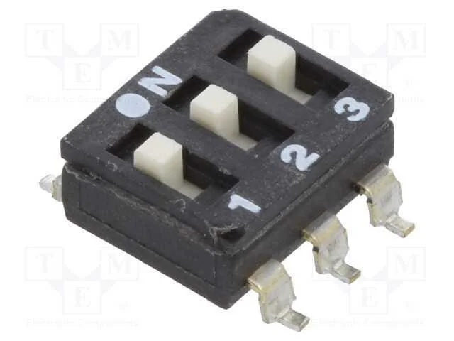 Interruptor: Dip-Switch, Quantidade de Sec&ccedil;&otilde;es: 3, Off-On, Pos: 2