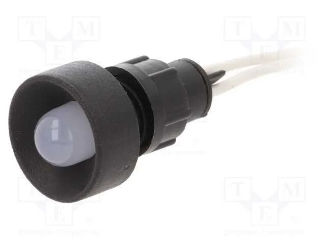 Luz indicadora: LED, c&ocirc;ncavo, branco, 230VAC, 13m.