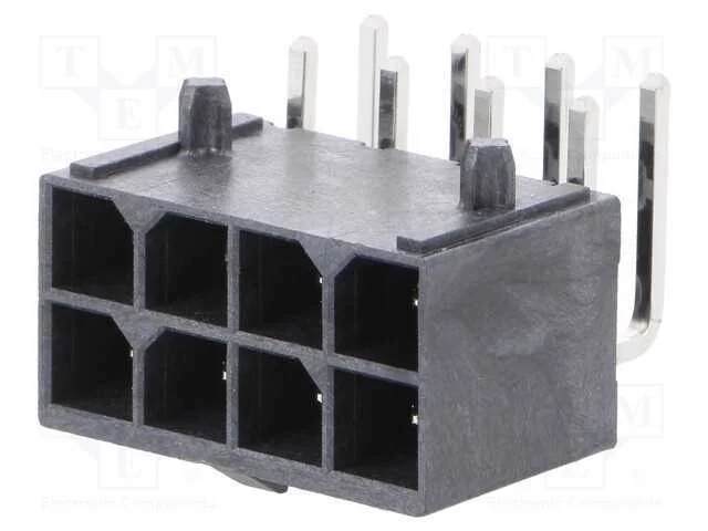 Tomada, Fio-Placa, Macho, Mega-Fit, 5,7mm, Pin: 8, Ul94v-0, 23a, Tht