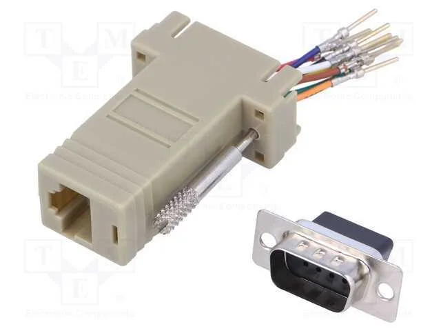 Passo: Adaptador, D-Sub 9pin Masculino,Rj45 Tomada