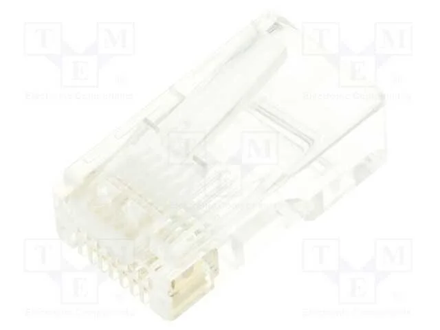 Ficha, Rj45, Pin: 8, Cat: 6, N&atilde;o Blindados,Orif&iacute;cio de Pass, Cerrar