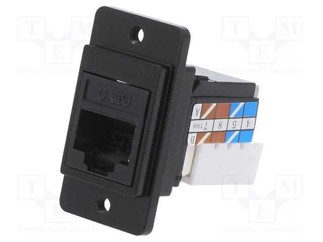 Tomada, Rj45, Dualslim, Cat: 6a, Sistema: 8p8c, Idc, 29mm, Mat: Metal