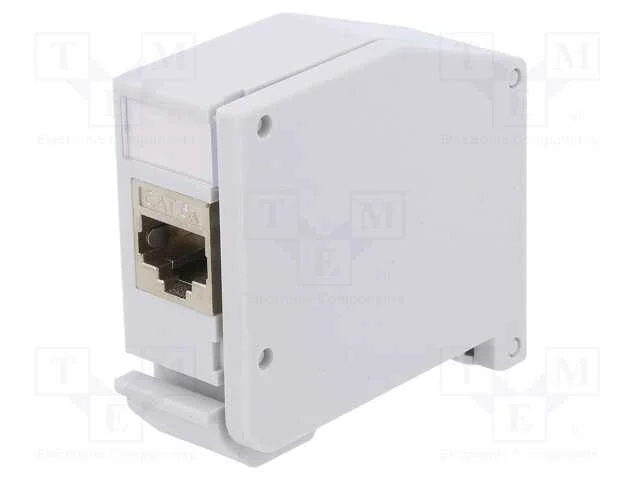 Conector, Cat: 6a, Keystone, RJ45 tomada x2, cinz.