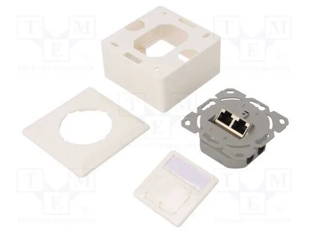 Tomada, Rj45, Cat: 6, Keystone, Rj45 Tomada X2, Branca, para Gesso
