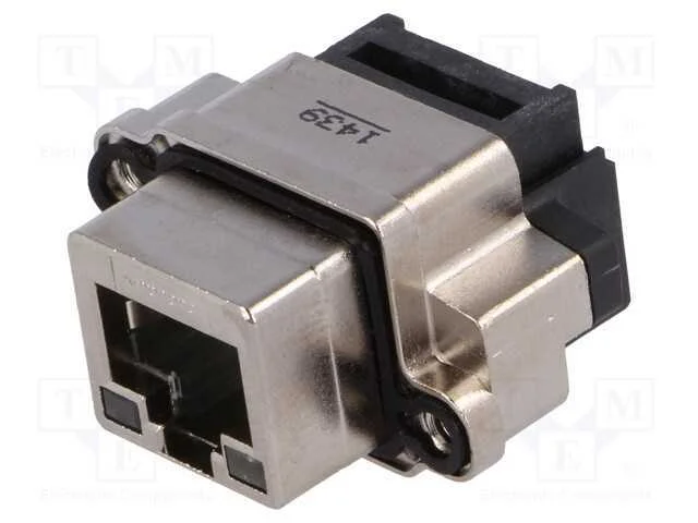 Tomada, Rj45, com D&iacute;odo Led, Ip68, para Painel, Tht, Angulares 90