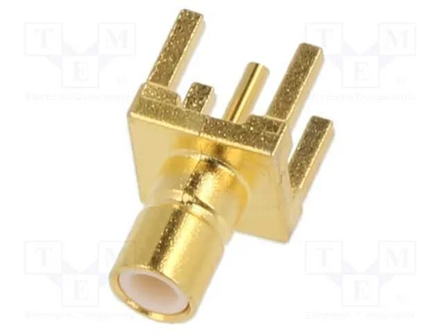 Tomada, Smb, Macho, Simples, 50o, Tht, com Cabo, Ptfe, Dourado