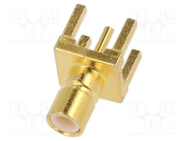 Tomada, Smb, Macho, Simples, 50o, Tht, com Cabo, Ptfe, Dourado