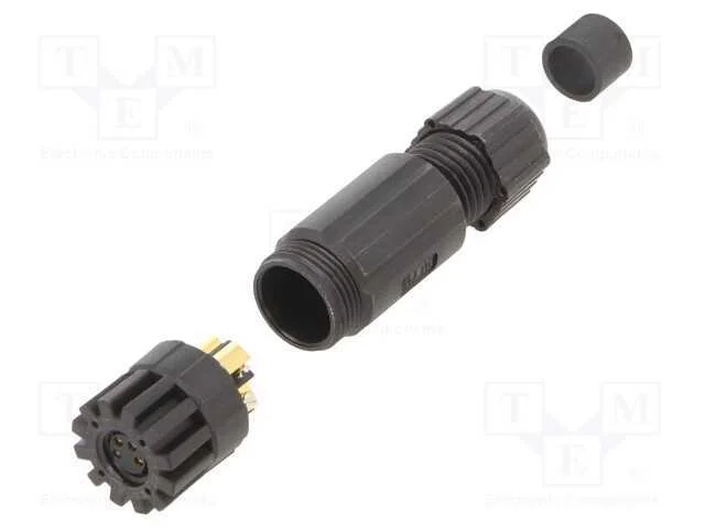 Conector: M8, F&ecirc;mea, Pin: 4, Simples, com Cabo, Ficha, Ip67
