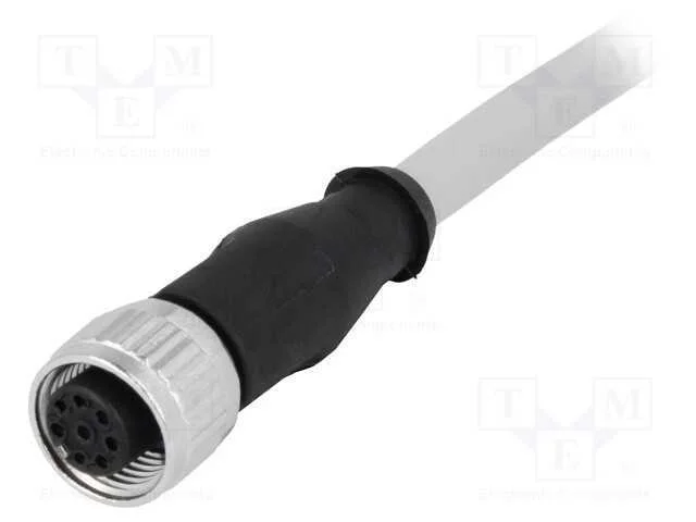 Ficha, M12, Pin: 8, F&ecirc;mea, C&oacute;digo A-Devicenet / Canopen, 2m, Fios