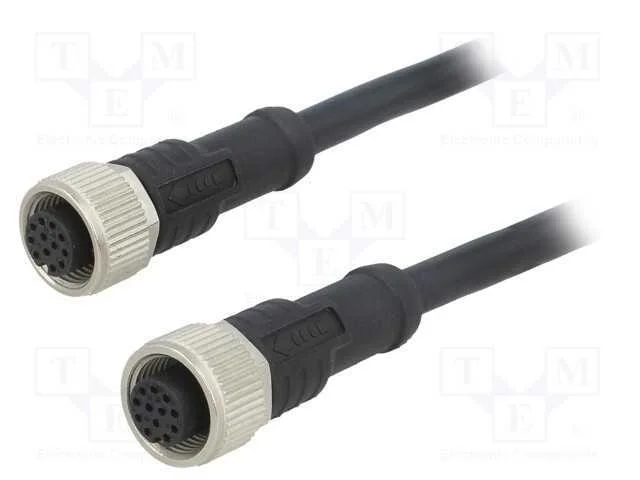 Cabo para Sensores/Automatiza&ccedil;&atilde;o, Pin: 12, M12-M12, 1m, Pino