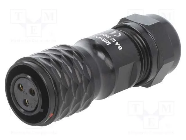 Ficha, SA12, f&ecirc;mea, PIN: 3, IP67, 5&divide;8mm, 13A, sol.