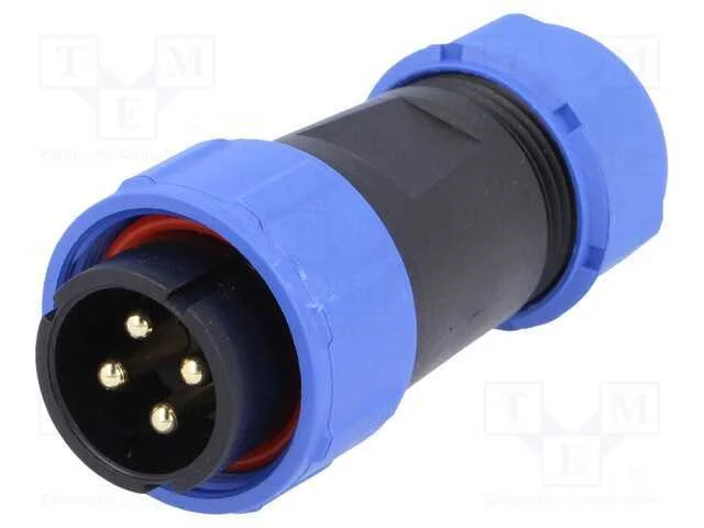 Ficha, SP21, macho, PIN: 4, IP68, 7&divide;12mm, 30A, so.