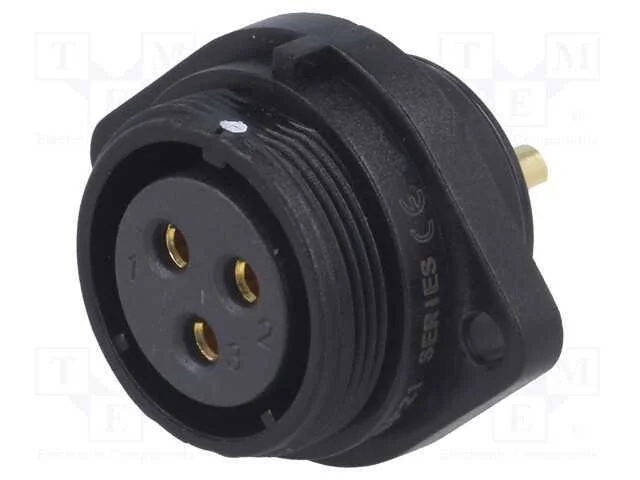 Tomada, Sp21, F&ecirc;mea, Pin: 3, Ip68, 30a, Solda, 500v, 4mm2, -25&divide;85c