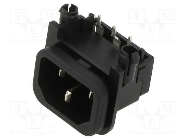 Conector: de alimenta&ccedil;&atilde;o, tomada, macho, 10A, 250.