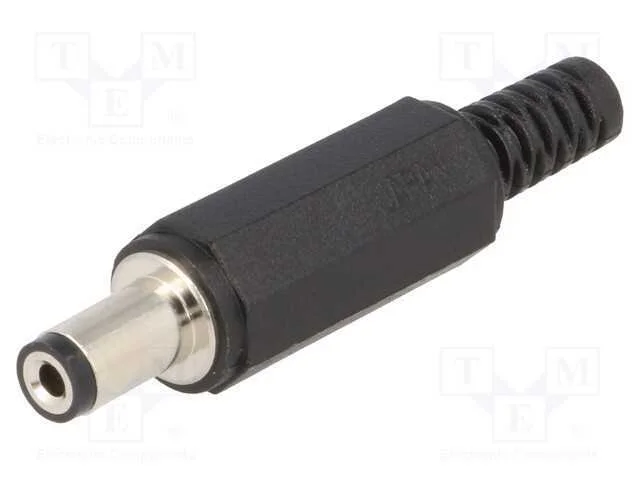Ficha, de Alimenta&ccedil;&atilde;o Dc, F&ecirc;mea, 5,5/2,1mm, com o Anel Protetor